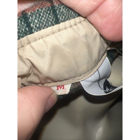 Vintage 70s Woolrich Shirt Plaid Wool Brown Green Red Sz M - Picture 7 of 8